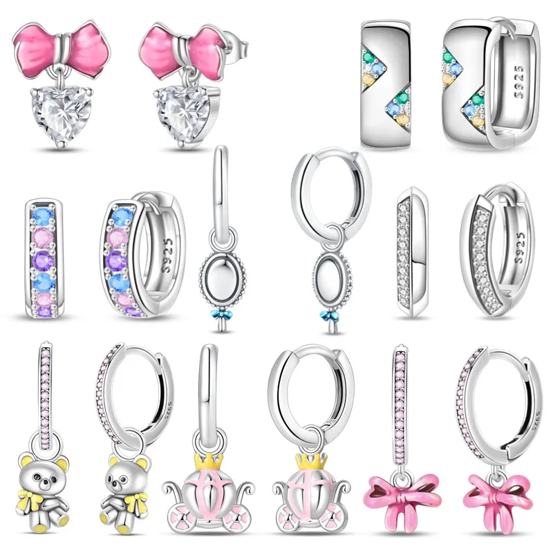 

S925 Sterling Silver Sweet Earrings-Little Bear For Women Simplicity Earrings 2024 Trending Fashion Jewelry Birthday Gift Hot
