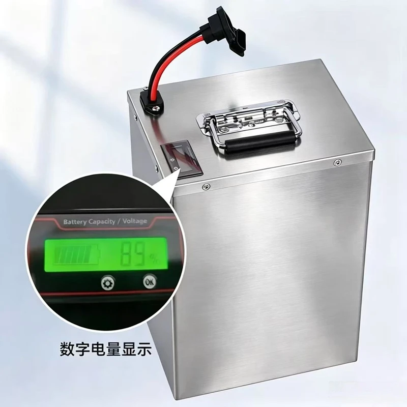 20S 72V 50Ah 60Ah Lithium Ion Battery with Bluetooth APP BMS for 3000W-7000W Scooter Bike Motorcycle 84V 10A Charger Included