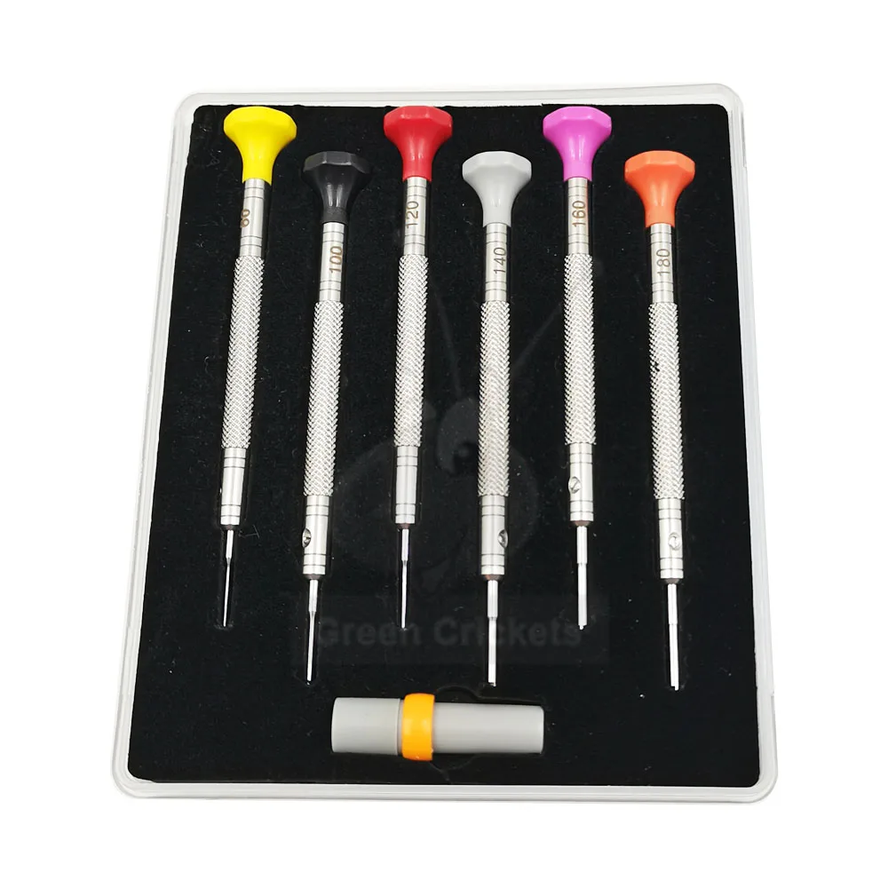 6 Pcs/Lot T Blade Watch Screwdriver Stainless Steel Screwdriver Watchband Movement Repair Tool Set With Extra Blades