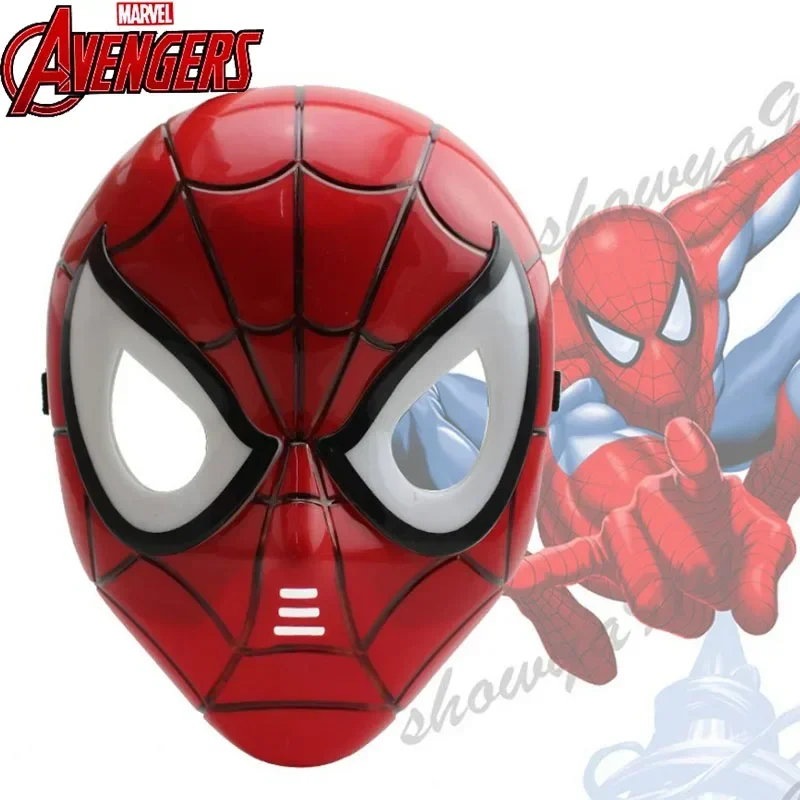 Marvel Toys Comic Glow Spider-Man Mask Iron Man Captain America Hulk Cartoon Halloween Cosplay Mask Props Kids Toys Party Gifts