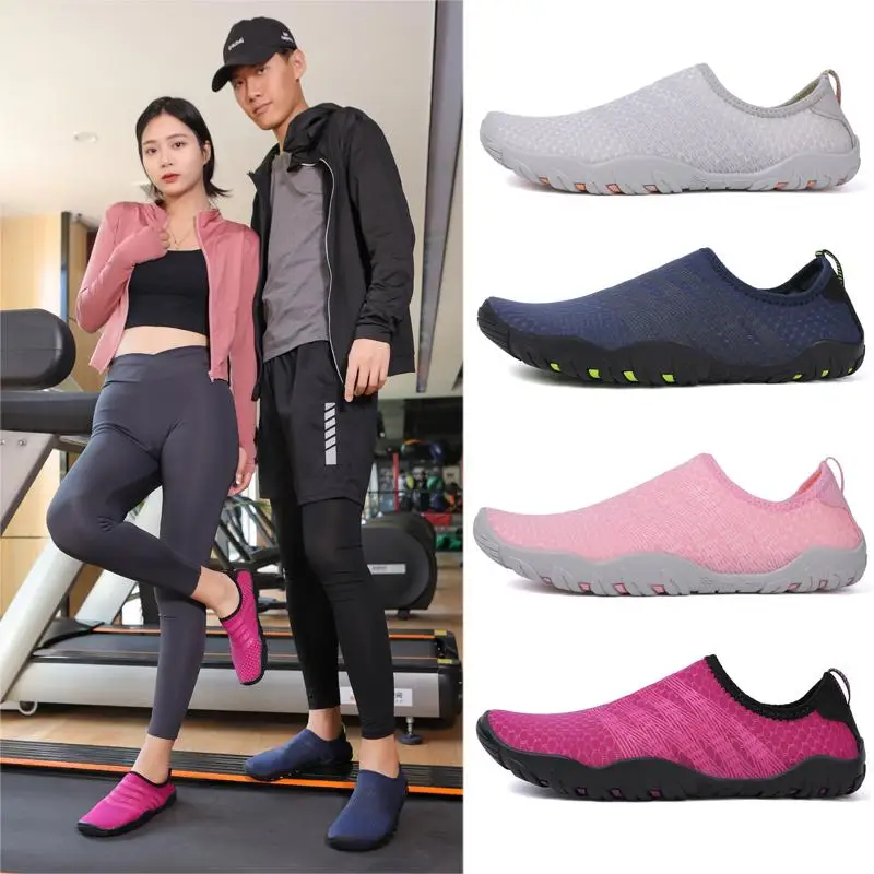 Couple Aqua Shoes Rubber Beach Shoes Non-Slip Swim Shoes Hiking Shoes For Women'S & Men’S