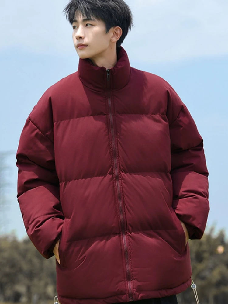 

Мужская зимняя куртка в стиле ретро из американского хлопка, новая, свободного кроя, с воротником-стойкой, утепленная, повседневная, оверсайз, модная верхняя одежда