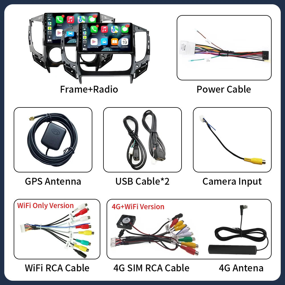 Android 16 Carplay Multimedia Video Player for Mitsubishi Pajero Sport L200 Triton 3 2015-2019 GPS Navigation Radio view 6
