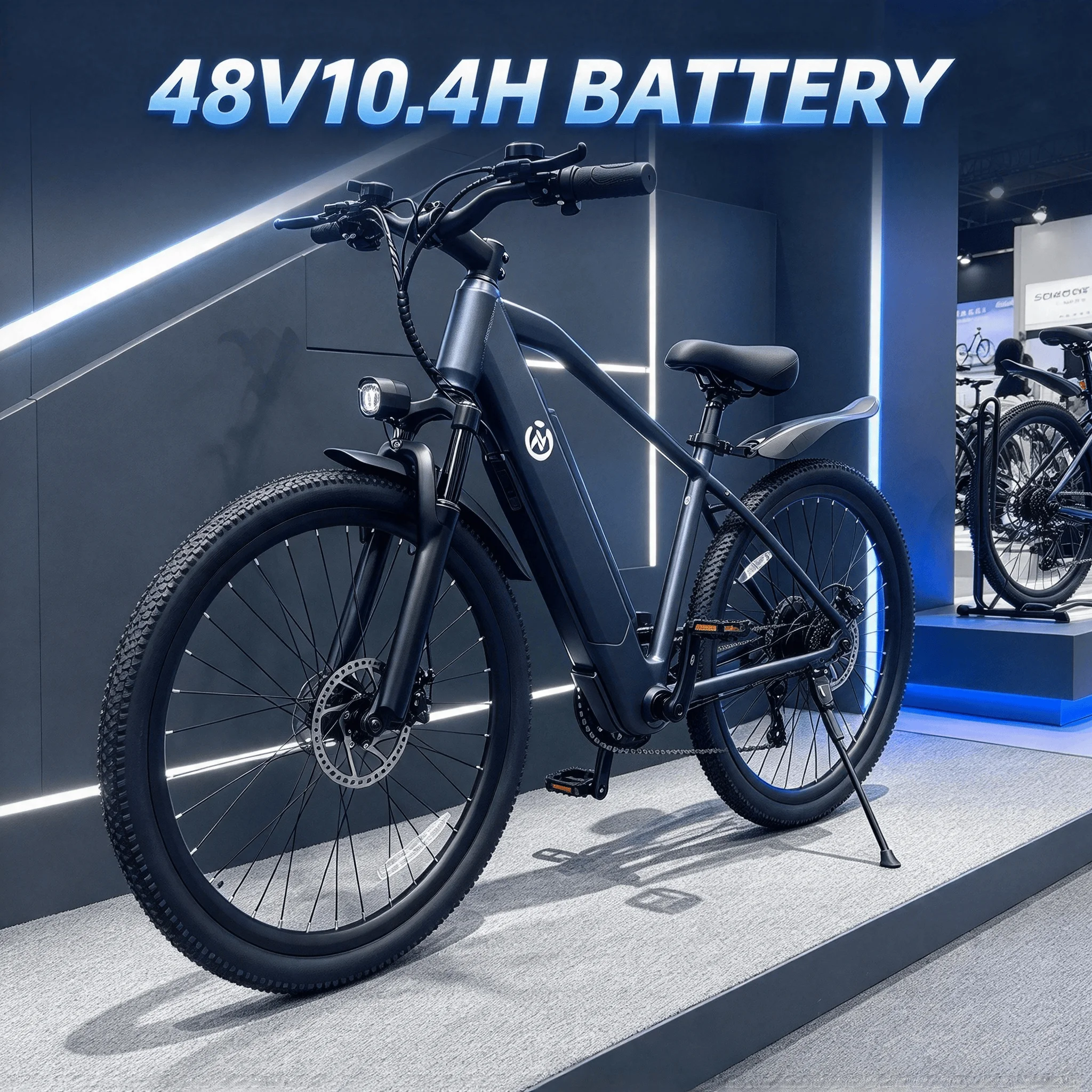 Daily commute preferred electric bicycle 24 inch wheel hub front and rear disc brakes 7 speed thumb shifter 48V 500W motor full suspension shock absorption long range local warehouse free tool kit best gift for halloween.