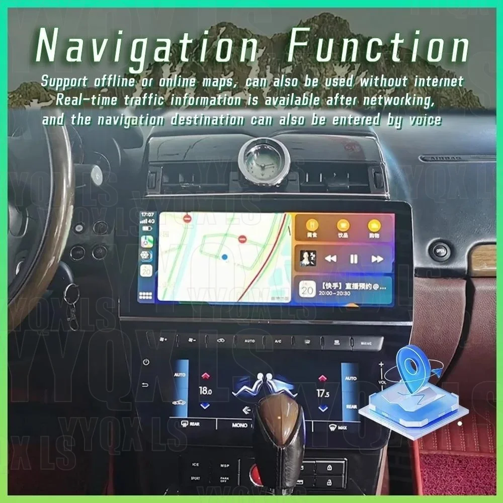 Car Multimedia Stereo For Maserati Quattroporte 2004-2012 Android Wireless Carplay Mirror-Link AirPlay GPS Navigation Head Unit
