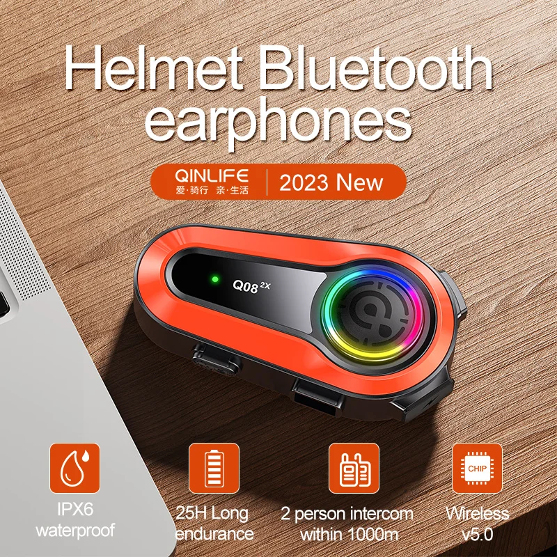 Q08 2X Casco Moto con Auricola - Universal Motorcycle Helmet Intercom Headset recensione e prezzo