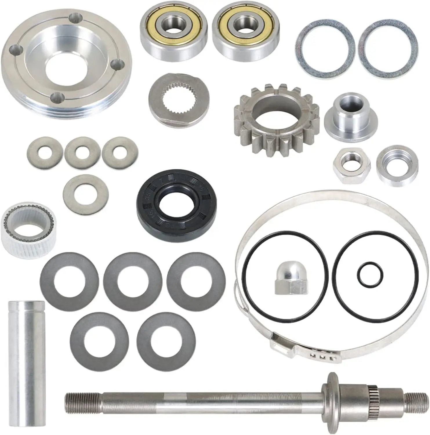 munirater Supercharger Rebuild Kit (17 Tooth) Replacement  420881946 For 2004-2016 Sea-Doo RXP GTX RXT GTR 215 255 260