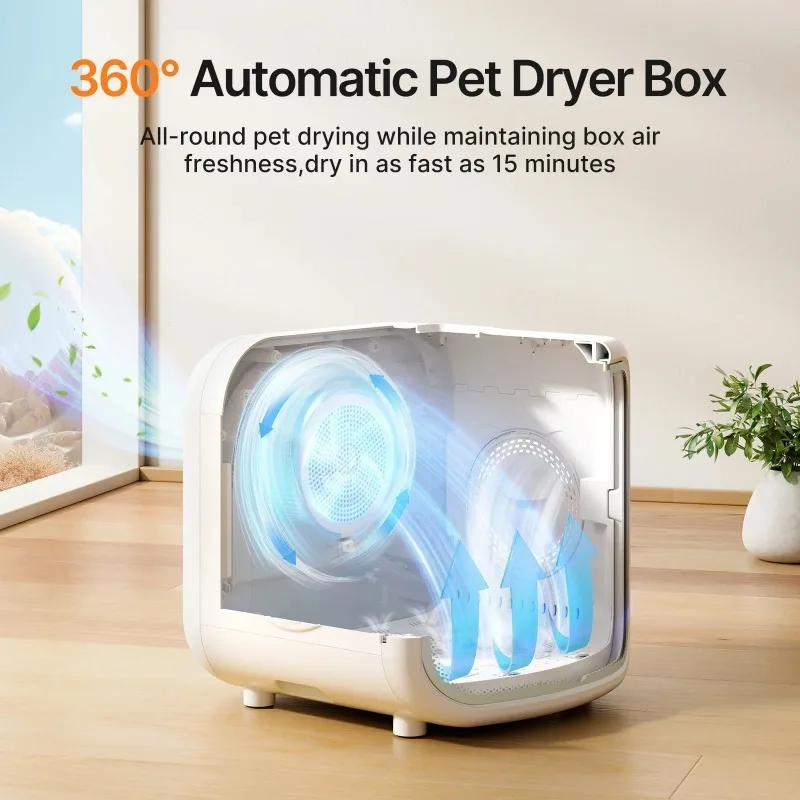 

Eco-Friendly Large Automatic Dryroom Pedestal Grooming Stand ABS Dryer Cage for Cats And Dogs Pet Drying Machine