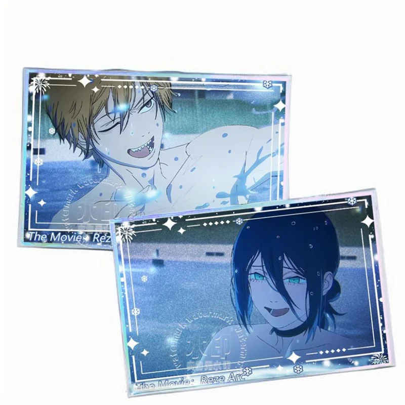 Anime film tronçonneuse homme Reze Arc Denji Reze Cosplay carte papier coloré signet cartes acryliques recueillir ornement accessoires accessoire