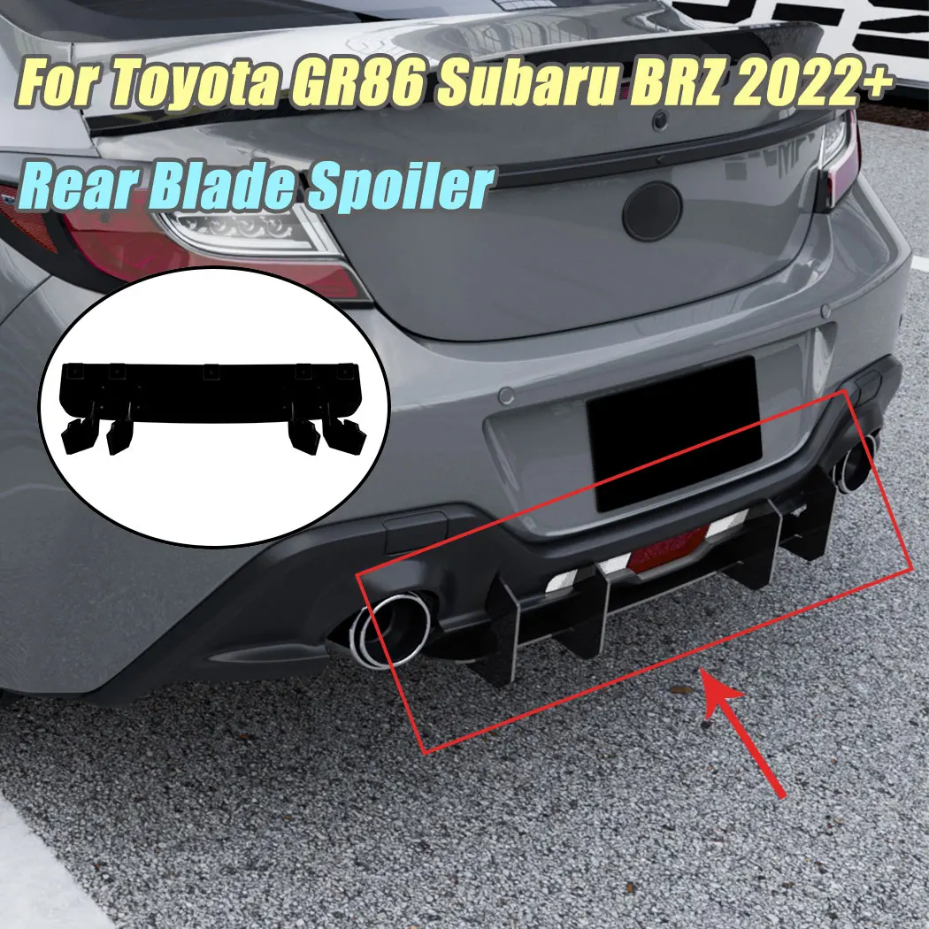 Rear Bumper Spoiler Rear Blade Tail Wind Knife Decoration Cover Splitter Auto Accessories For Toyota GR86 Subaru BRZ 2022+