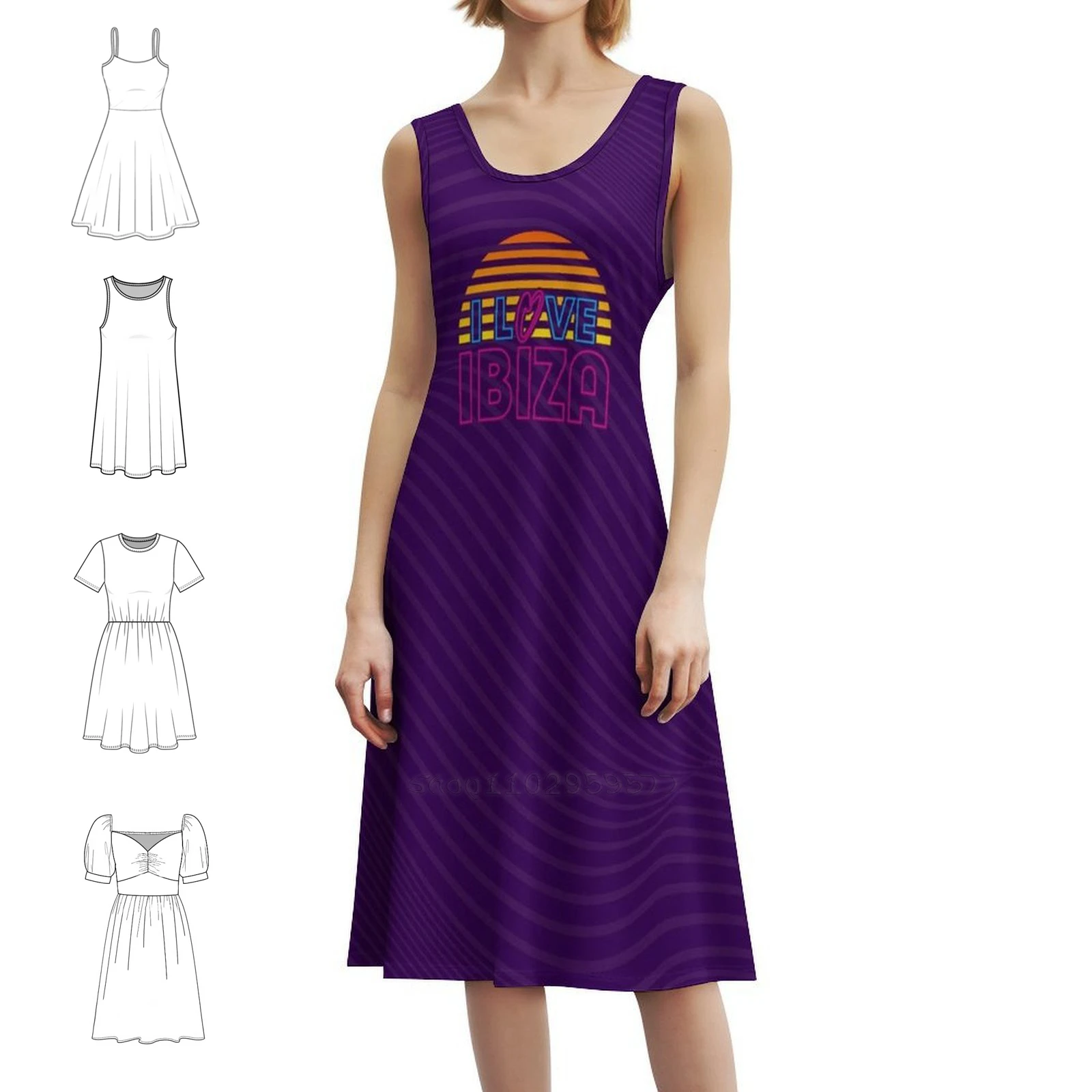 فستان حفلات نسائي صيفي وقت الصيف في إيبيزا ملابس نادي مطبوعة عصرية للسيدات نادي إيبيزا الصيفي الصيفي إيبيزا #1