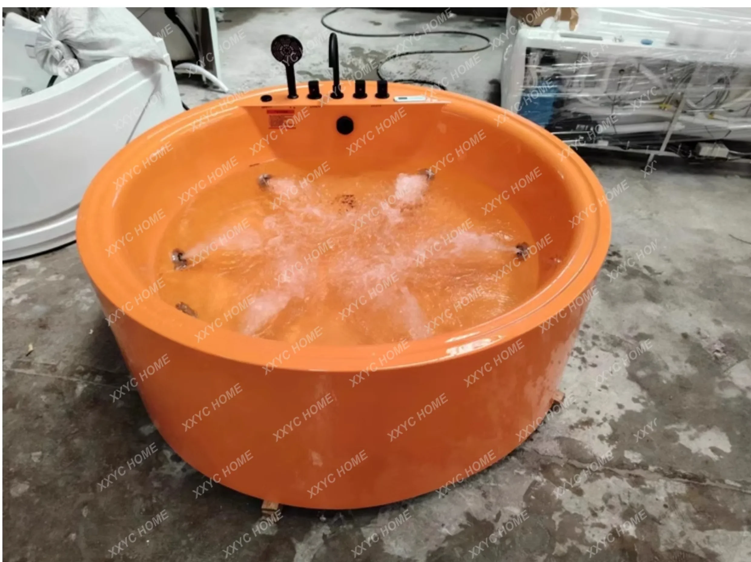 

Color Round Spa Bath Adult Home Surf Massage Hotel Orange Bath