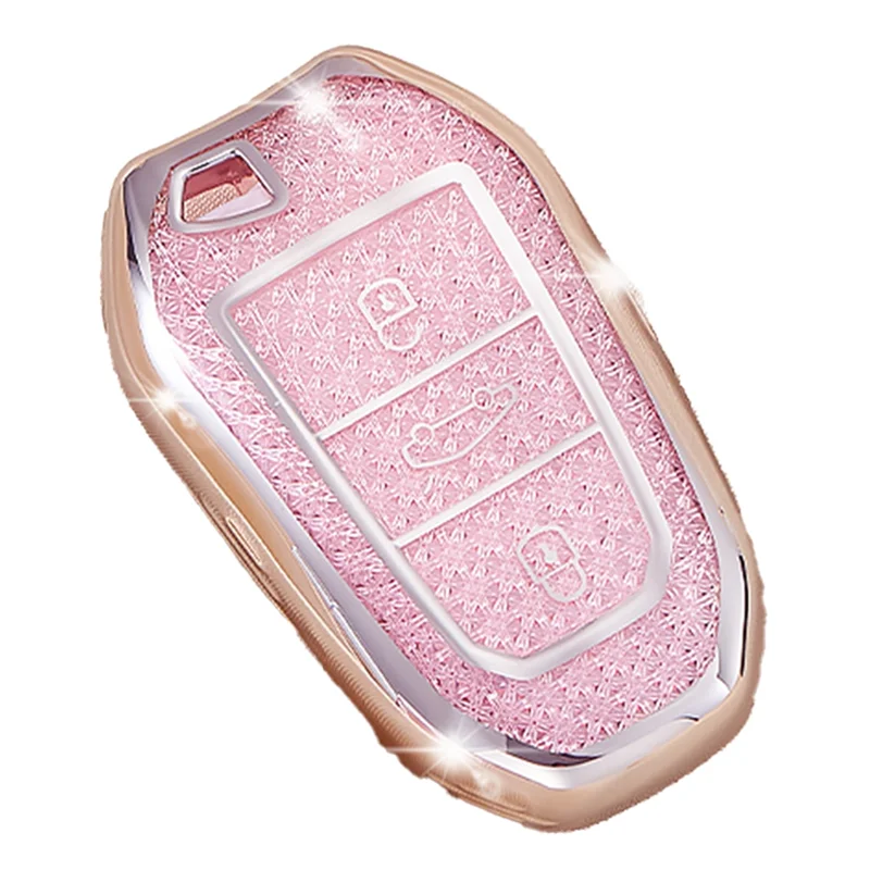 

For 408 308 2008 4008 3008 508 5008 508L 301 Smart Remote Car Key Case Fob Bag Cover Ladies Accessories