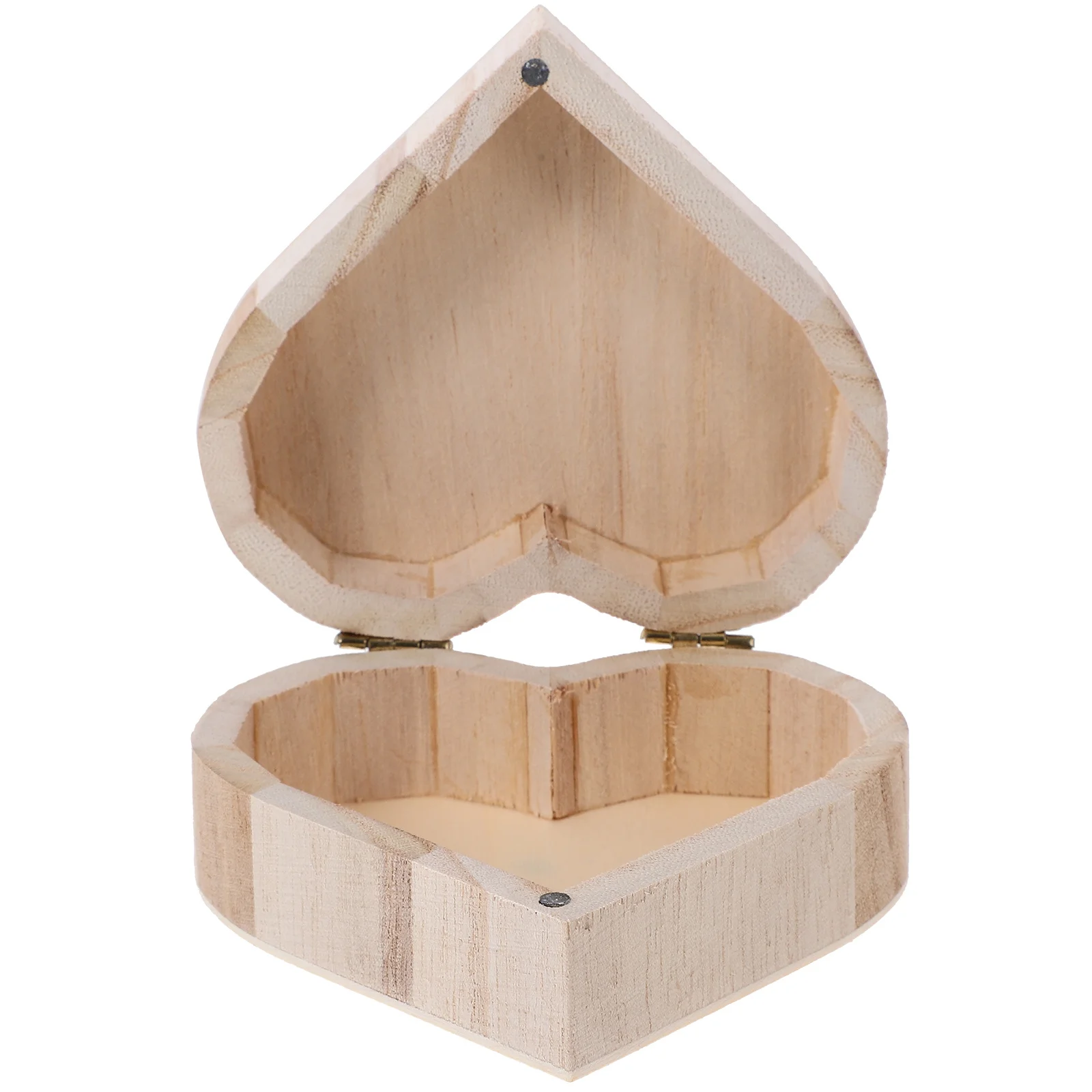 

Heart-Shaped Wooden Jewelry Box Small Size Large Capacity Makeup Storage Case Organizer Gift for Women Desktop