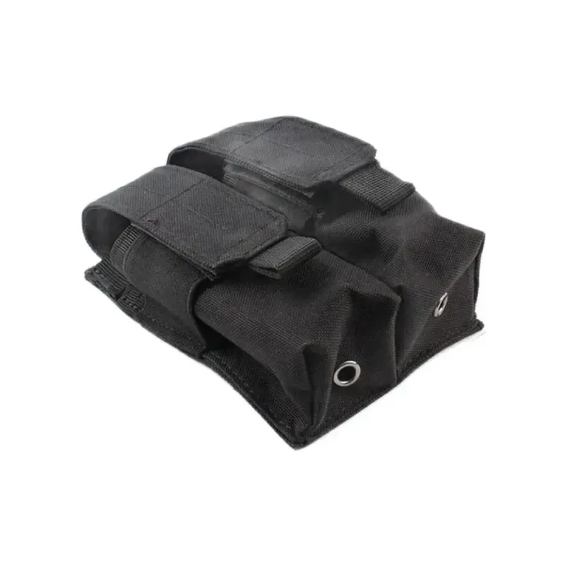 Tactical Magazine Pouch Double Pistol Mag Bag Molle Flashlight Pouch Torch Holder Case Outdoor Hunting Knife Holster