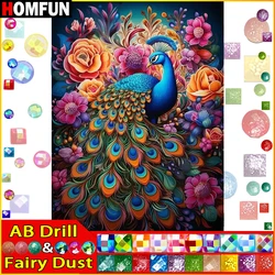 HOMFUN Fairy Dust AB Diamond Painting Full Square/Round Drill 5D fai da te 