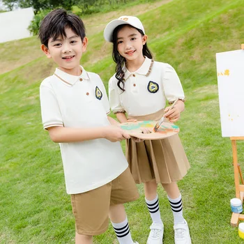 신상 졸업 사진 퍼포먼스 코스튬, 초등 학교 유니폼, 여름 스포츠 수업 유니폼