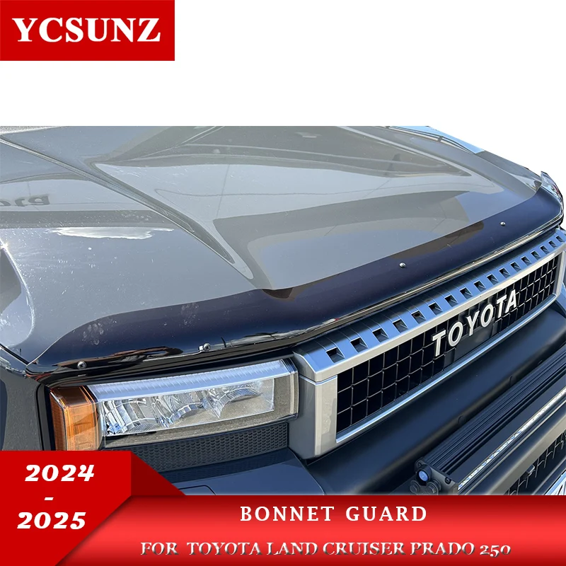 

Acrylic Bonnet Protector For Toyota Land Cruiser Prado 250 2024 2025 Front Shield Hood Bug Deflector Guard Car Accessories