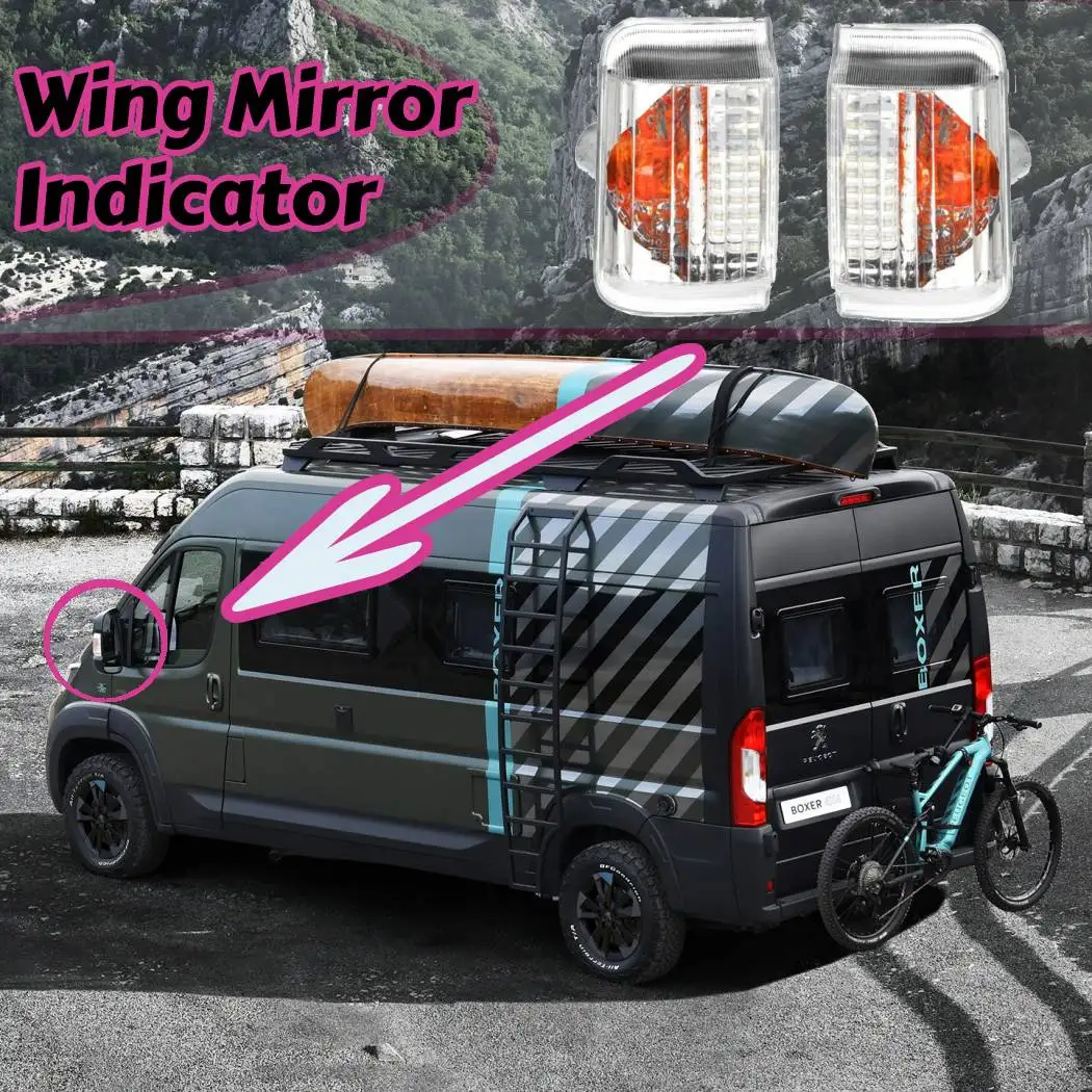 1 Pair Wing Mirror Indicator Lens Directly Replace for Fiat Ducato Accessories