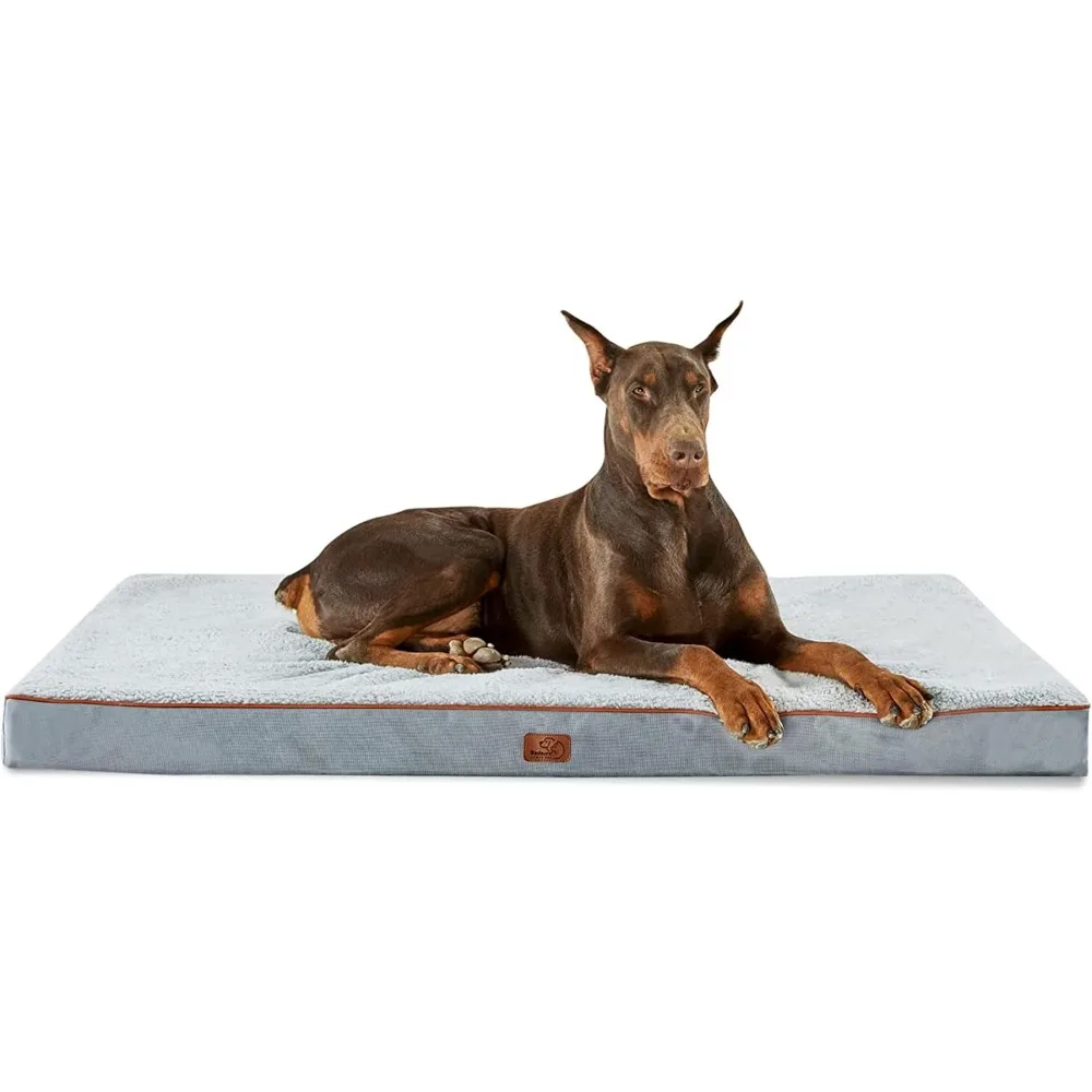 Bedsure Jumbo Dog Bed for Large Dogs - XXL Orthopedic Dog Beds with Removable Washable Cover, Egg Crate Foam Pet Bed Mat,