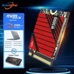 WALRAM M.2 NVMe SSD 1TB 512GB 3500M/S 2230 PCIe3.0x4 Wewnętrzny dysk półprzewodnikowy do Microsoft Surface Pro 7+8 Steam Deck 3.3V 3A