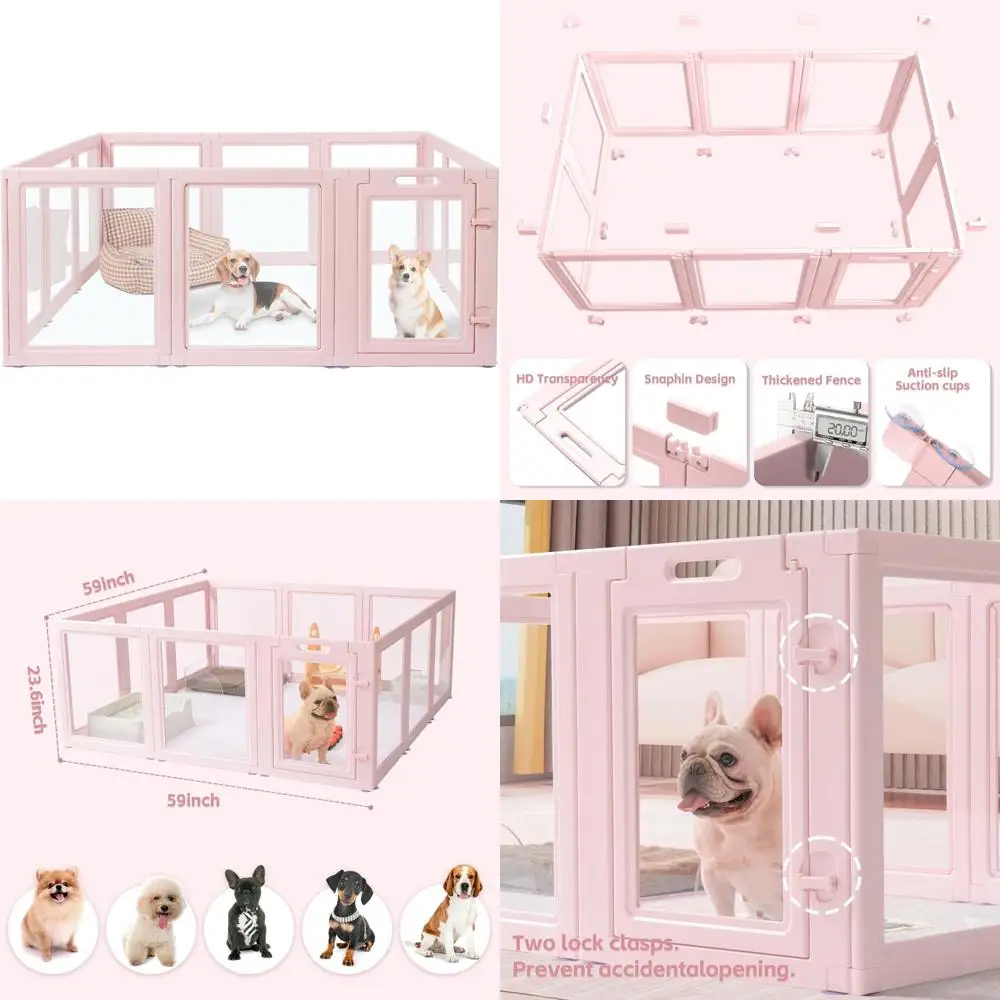 روضة كلب أكريليك متينة مع سهولة التجميع، شفط قوي، مناسبة للاستخدام الداخلي والخارجي، تنظيف بسيط #1