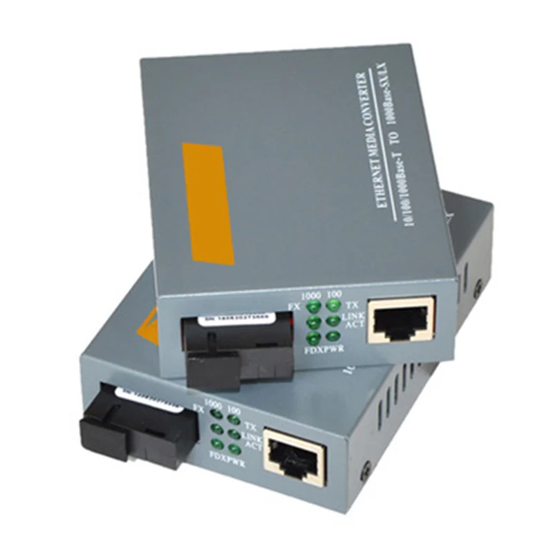 1000M Gigabit Fiber Optical Media Converter HTB-GS-03 Single Fiber SC Port External Power Supply 10/100/1000M