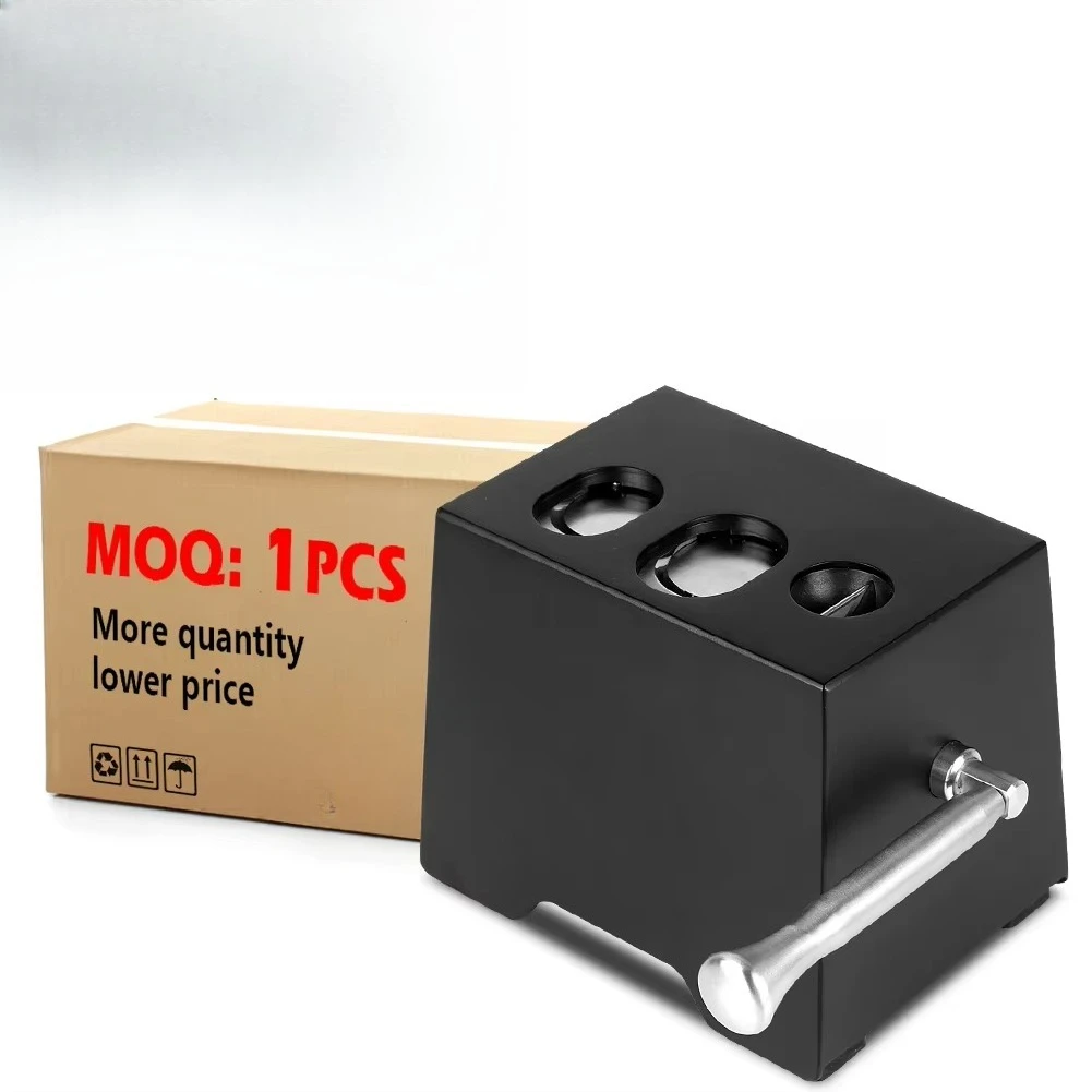 Professional stainless steel three-in-one desktop cigar cutter V-cut, straight cut