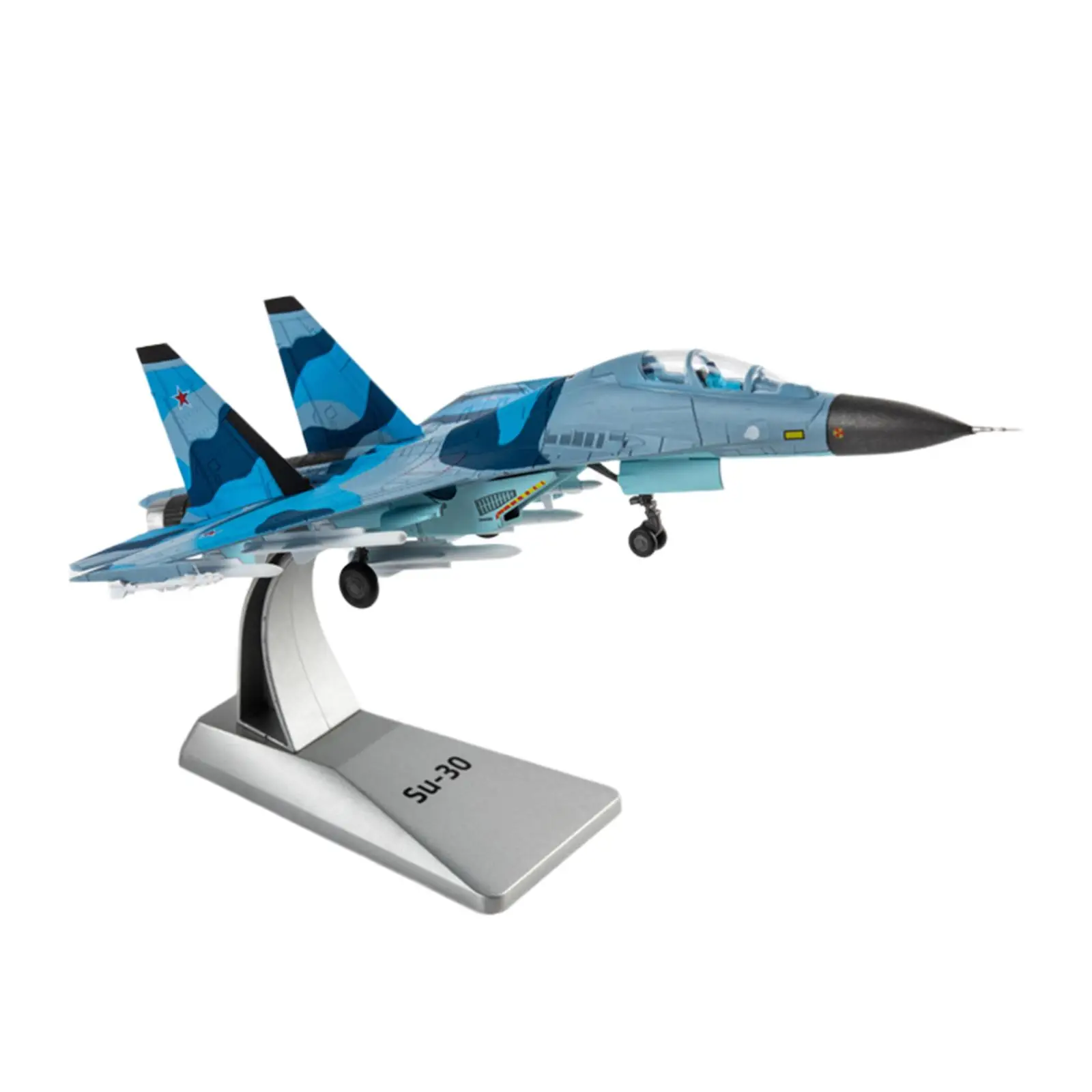 

Metal 1/100 Scale Aircraft SU-30 Fighter with Dispaly Stand Model Plane for Desktop Table Office Decoration Collection