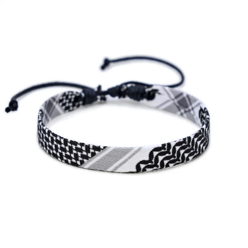 Meetvii Multicolor Weave Bracelets Geometric Wave Point Traditional Patterns Arabic Scarf Style Bracelet Drop shipping