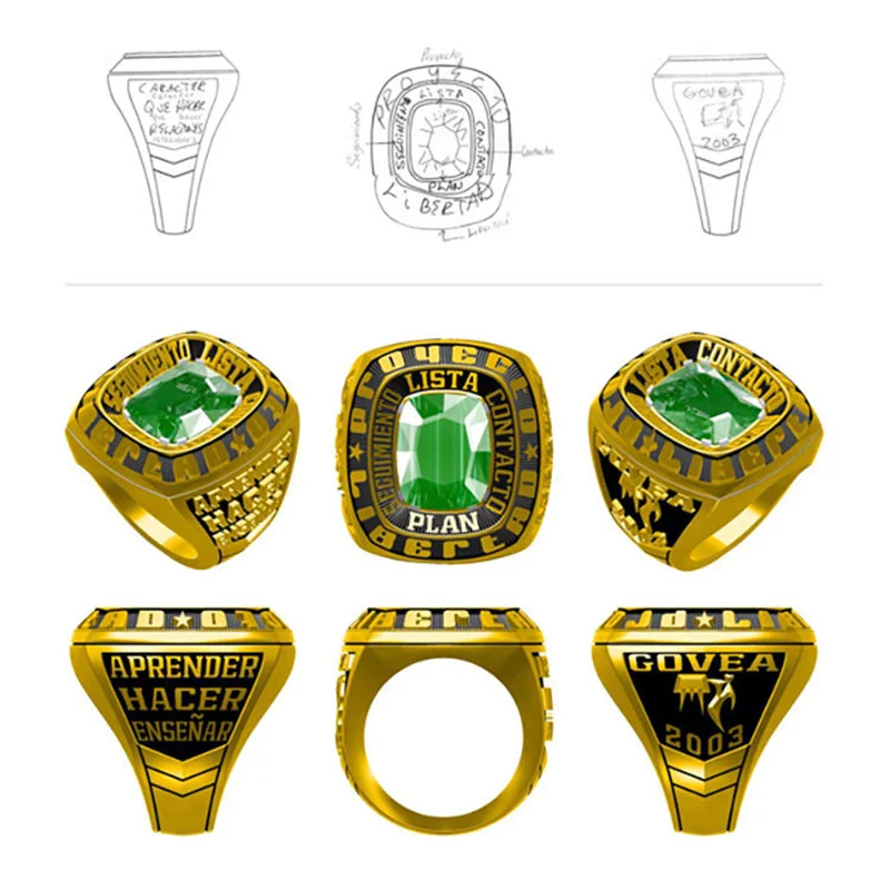 Customized Club Company Commemorative Ring Gift Champion Prize Personalized Design