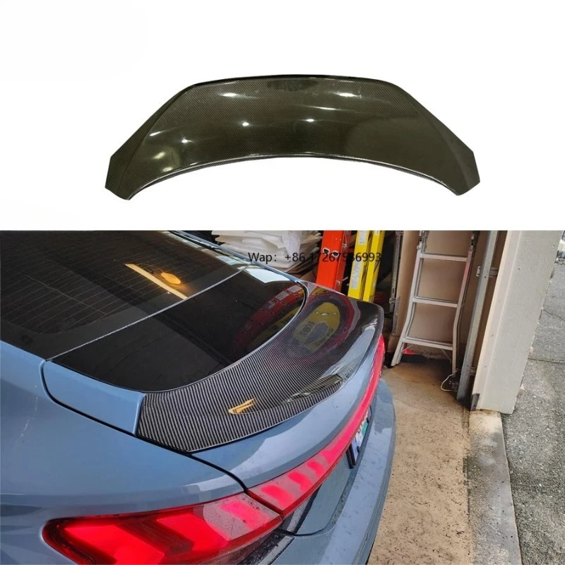 Wholesale PU Design for E-TRON GT F-Style Dry Carbon Fiber Rear Bumper Rear Wing Tail Fin Body Kit