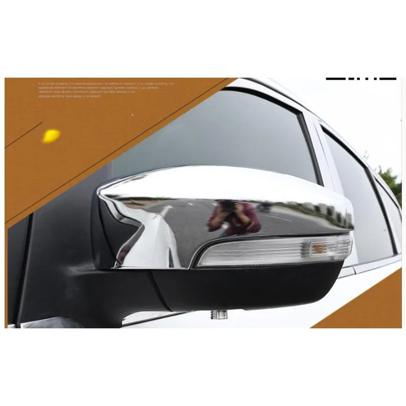 2Pcs ABS Chromed Side Door Rearview Mirror Cover Trims Car Accessories Fit For Ford Ecospor KUGA 2013 2014 2015 2016 2017 2018