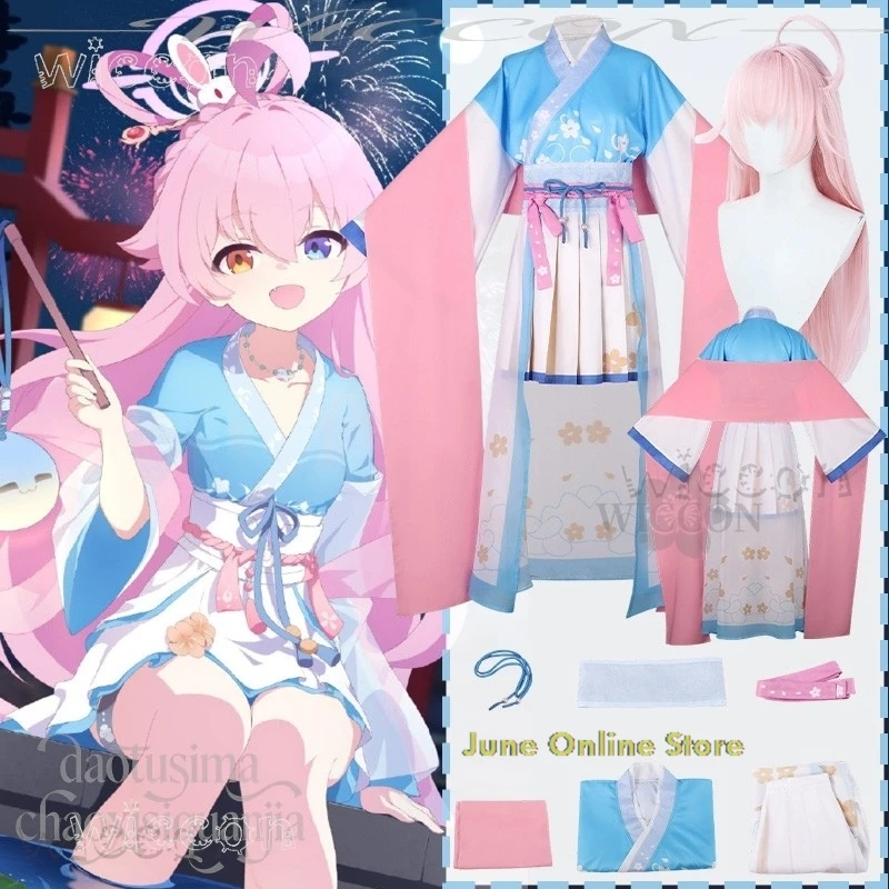 

disfraz adulto Takanashi Hoshino Chinese Styles Hanfu Anime costumes Kawaii Blue Pink Dress Sweet Lolita sexy woman