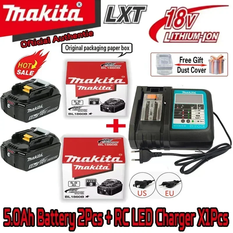 100% Originele Makita Batterij, Makita 18V Gereedschap Batterij Voor Makita DDF487 DGA404 DTW700 DTD173 DHP487 DJV182 Met DC18RC Lader