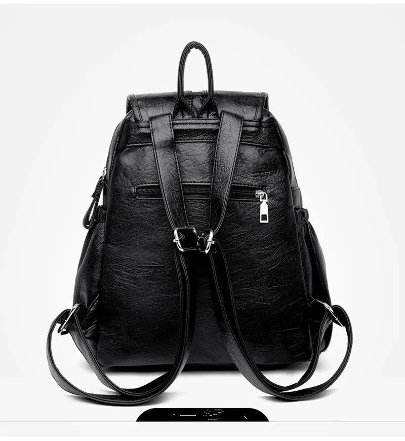 Women Soft Leather Backpacks Vintage Female Shoulder Bags Sac a Dos Casual Travel Ladies Bagpack Mochilas School Bags