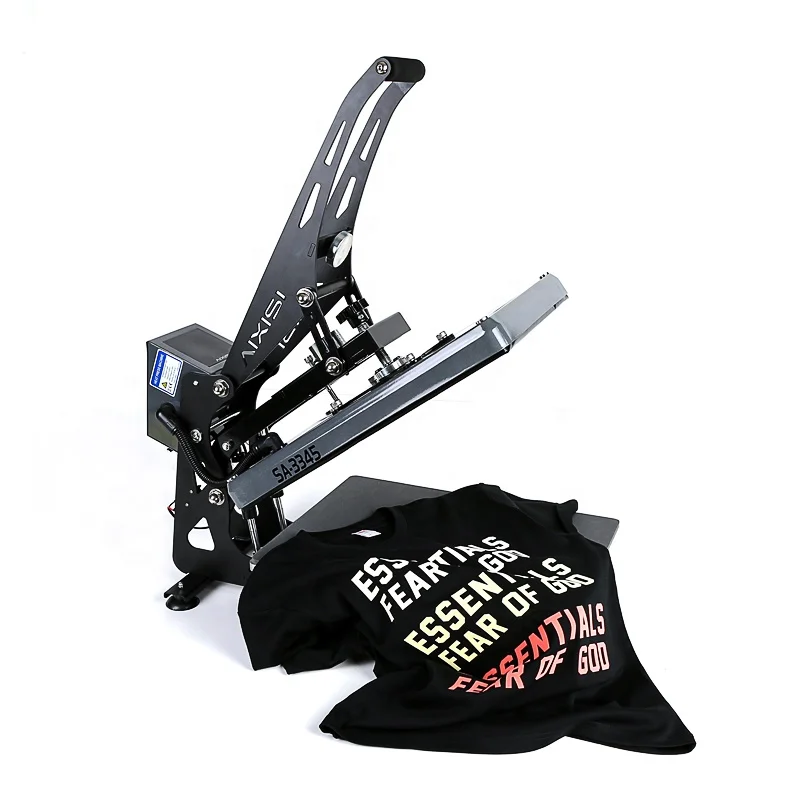 SA3345 Semi-Automatic Heat Press Machine 0-250°C Temperature Range Garment Panel Heat Press for Sublimation Printing