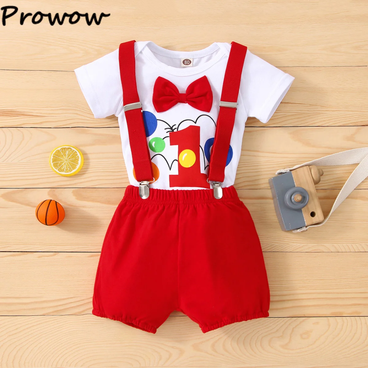 Baby Boys Birthday Outfits Sets Balloon Letter\