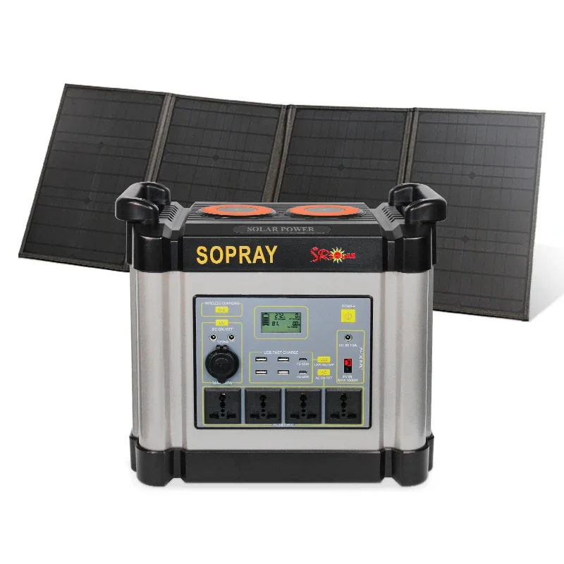 2000W Portable Power Station with Ac Adaptor Pwm Solar Panel Pure Sine Wave for Outdoor