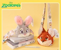 The latest crossbody bag from Zootopia in 2025, a Judy Nick head-shaped doll single-shoulder bag as a birthday gift
