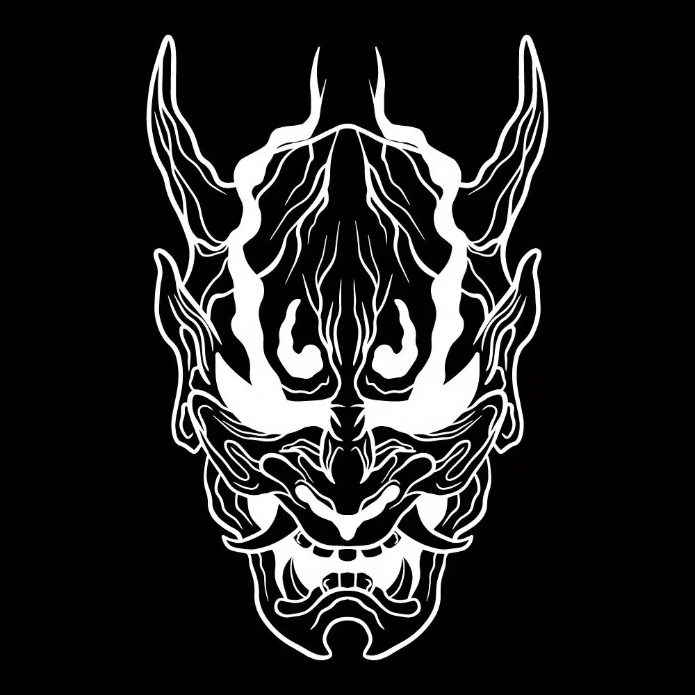 

1PC Japanese Oni Hannya Mask Waterproof Self-adhesive Vinyl Sticker for Car Motorcycle Bike Helmet Laptop Decor
