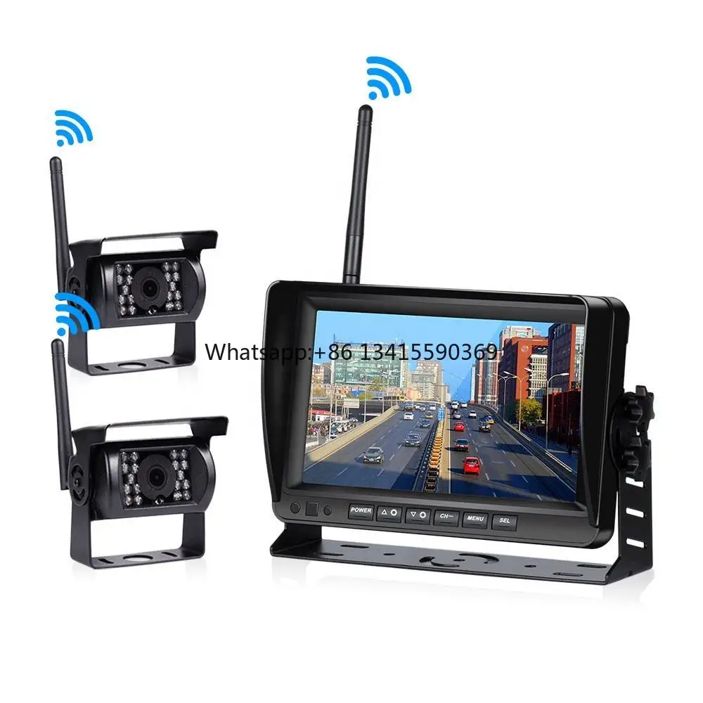 

Высококачественная 7-дюймовая беспроводная запись мониторинга заднего хода с 2 резервными камерами для грузовиков