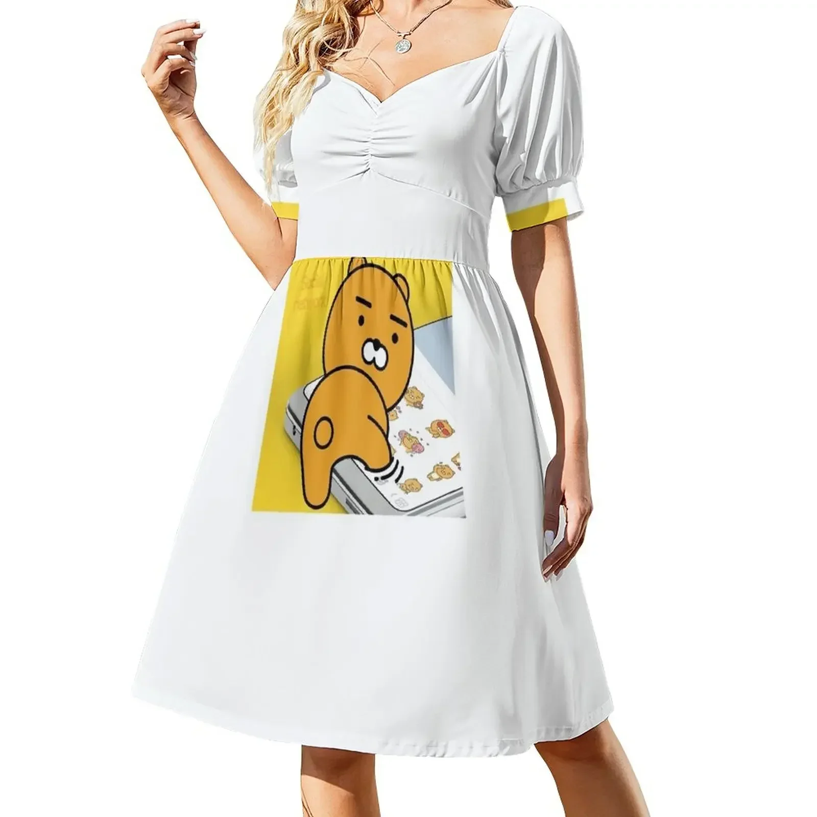 Kakao social network cute bear Sleeveless Dress dresses for prom Party dresses Dress