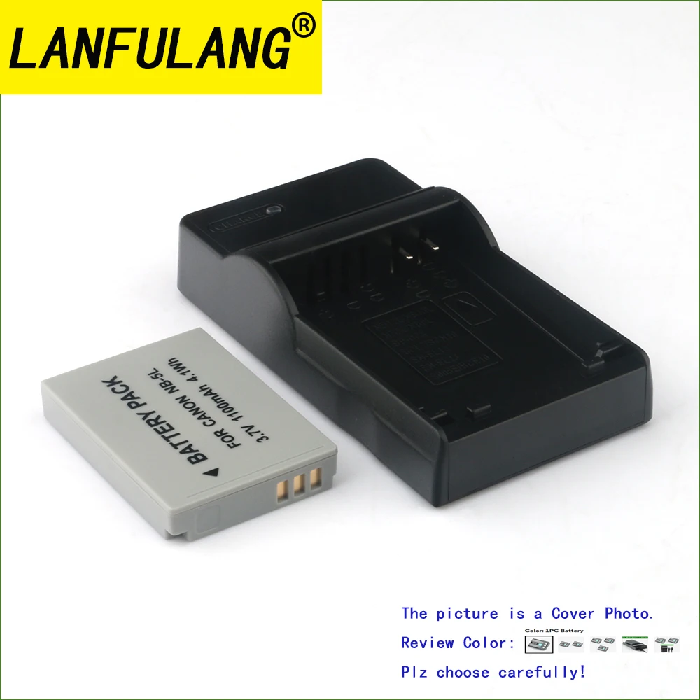 Комплект зарядного устройства LANFULANG NB-5L/USB-C для камер Canon IXY DIGITAL 910 IS, 900 IS, 800 IS, IXUS 990 IS, 980 IS, 970 IS