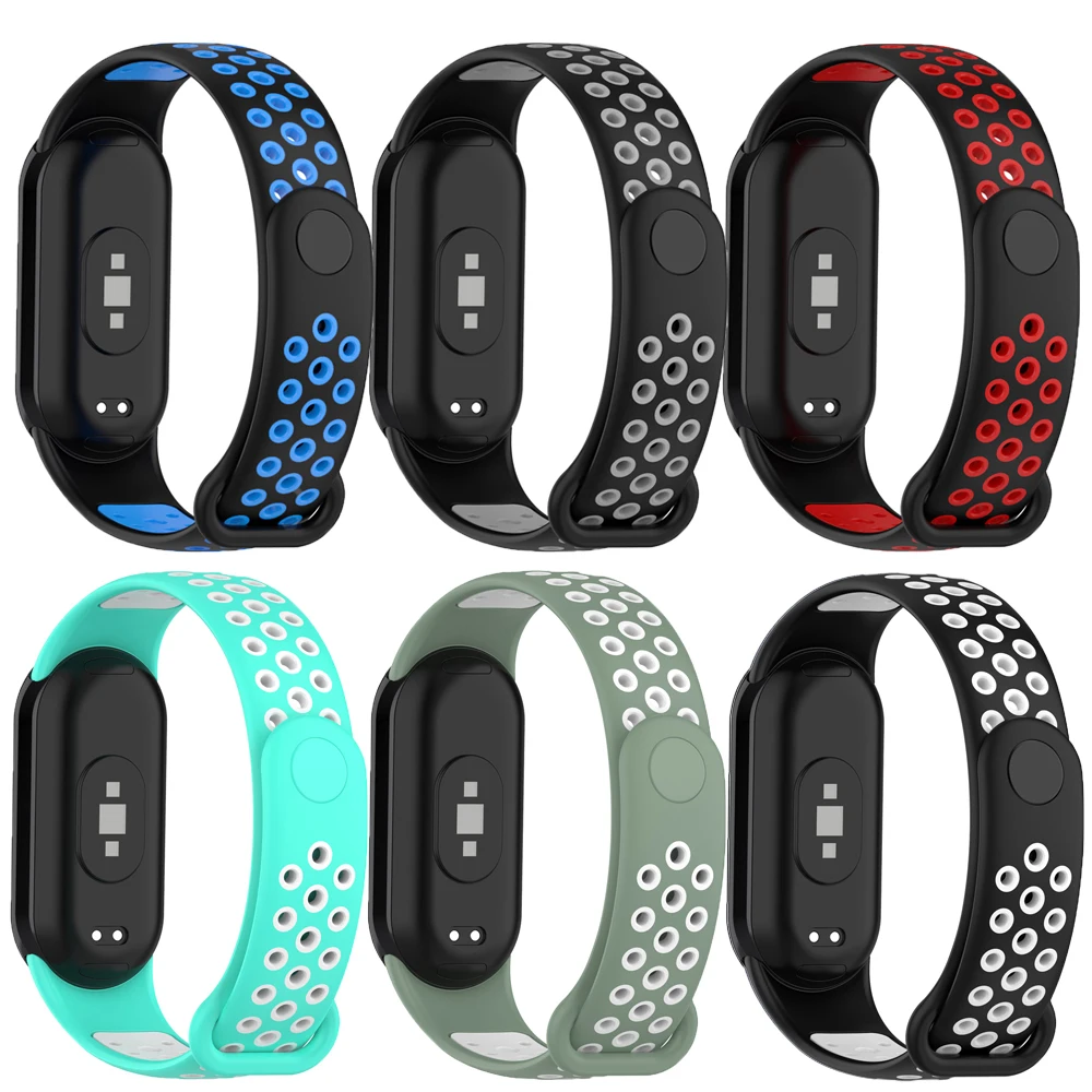 6PCS/Set Replacement Silicone Correa for Xiaomi Band 8 Strap Pulsera for Mi Band 8 Bracelet for Xiaomi MI 8 NFC band Accesorios