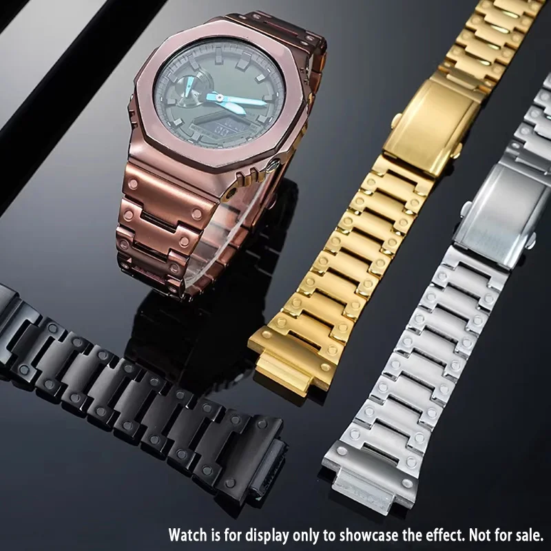 stainless-steel-watchband-for-casio-gshock-gbm-2100-gm-2100-gm-2100-coffee-colour-man-watch-band-solid-steel-strap-strap