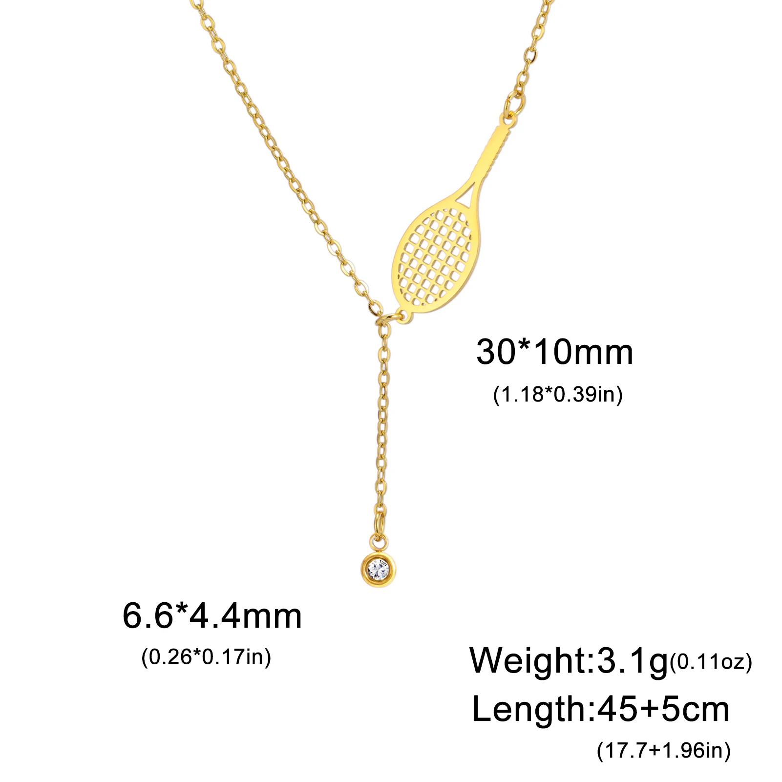 Kkjoy Mode Edelstahl Gold Farbe Kampagnen Zirkonia Tennis Anhänger Halskette für Frauen Schmuck Accessoires Geschenk Großhandel – Detail 10