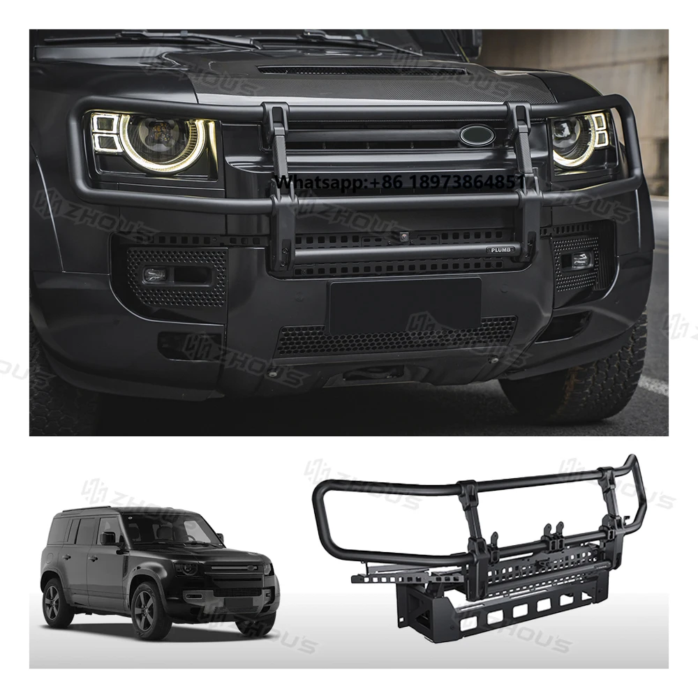 Exterior Car Accessories Para Automobile Voiture Plumb Design Car Body Kit Front Bumper Bull Bar for Land Rover Defender 110