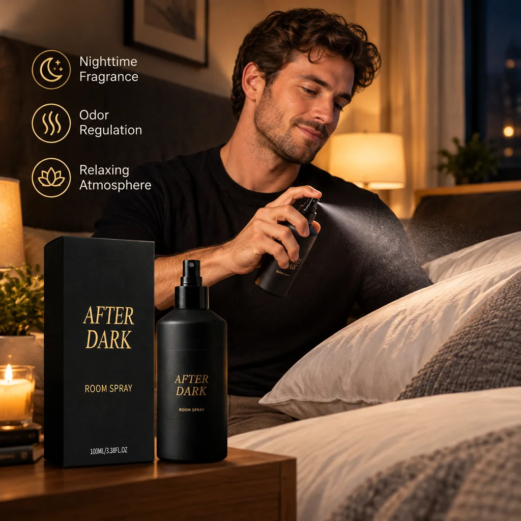 After Dark Room Spray 100ml Nighttime Fragrance Odor Regulation Create Relaxing Warm Atmosphere for Bedroom Home Textiles
