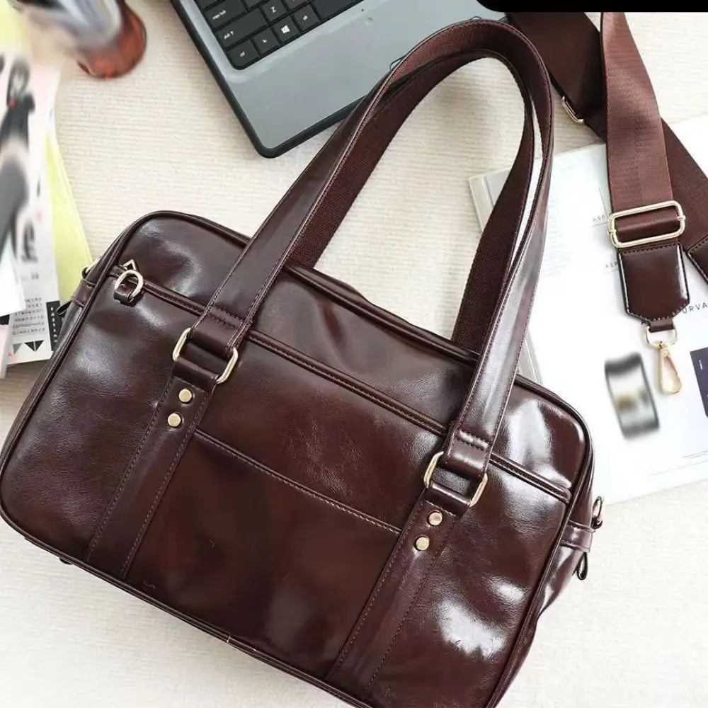 

PU Leather JK Uniform Bag Shoulder Bag Retro Handbag PU Leather Itabag Crossbody Bag Large Capacity Preppy Style Shoulder Bag